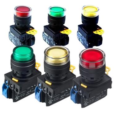 Nút nhấn nhả có đèn IDEC  YW1L-MF2E10QM3R